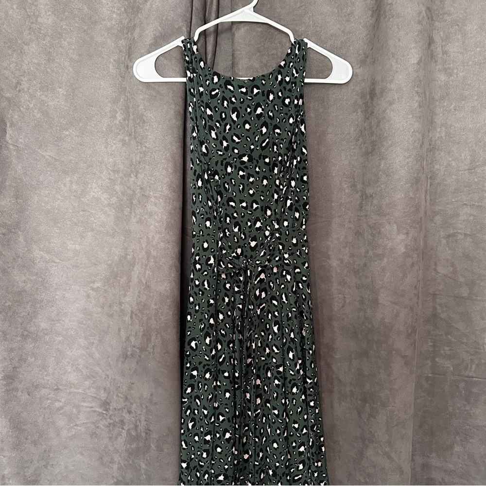Torrid Studio Knit Wrap Dress Stretch Hi-Lo Glam Green Leopard 00 (US 10) Glam - Picture 7 of 15